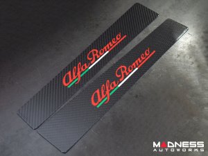 Alfa Romeo 4C Carbon Fiber Door Sills - w/ Alfa Romeo Logo